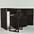 Elegant 6-Drawer Sideboard with Pull-out Chairs 3D model small image 1