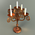 Retro Copper Candle Holder 3D model small image 3