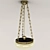 Antique Brass Pendant Berlin Lamp 3D model small image 3