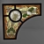 Art Nouveau Stained Glass Window 3D model small image 1