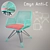 Fiberglass Chair - 57x82x56 cm 3D model small image 1