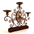 Elegant Copper Candle Holder 3D model small image 2