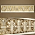 Ivory-colored Wood Molding with Golden Patina 3D model small image 1