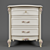 Elegant Nightstand Farances 3D model small image 1