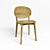 Elegant Olive Wood Chair 3D model small image 1