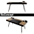 Sleek Cupertino Writing Desk 3D model small image 1