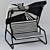 Modern Black and White Swing 3D model small image 1