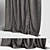 Elegant Gray Curtains 3D model small image 2