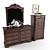 Title: Classic Twin Dressers with Mirror 3D model small image 1