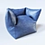 Elegant Leather Armchair 3D model small image 1