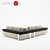 Elegant Aurora Sofa by Meritalia 3D model small image 3