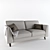 Minimalist Klein 2.5 Seater Sofa 3D model small image 1