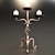Elegant Iron Twist Candle Holder 3D model small image 1