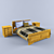 Viking 01 Double Bed 3D model small image 1