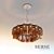 Luxurious Serse Chandelier: Exquisite Design & Adjustable Height 3D model small image 1