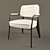 Baxton Studio Lassiter Accent Chair 3D model small image 1