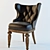 Versatile Half-Chair: Iconic Textures 3D model small image 1