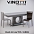 Vinotti Art Line Dining Set 3D model small image 1