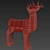 Wooden Deer Shelf 3D model small image 2