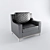 Boston Armchair: Stylish and Comfortable 3D model small image 1