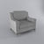 Boston Armchair: Stylish and Comfortable 3D model small image 2