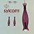 Elegant Sylcom 2520 Hanging Lamp 3D model small image 1