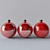 Festive Red Christmas Baubles 3D model small image 1