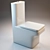 Ceramic and Metal Toilet Kit 3D model small image 1