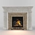 Versatile Painted Fireplace 3D model small image 1