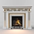 Versatile Painted Fireplace 3D model small image 2