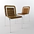 Sleek Billiani Chair - 820H x 460W x 520D 3D model small image 1