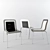 Sleek Billiani Chair - 820H x 460W x 520D 3D model small image 2