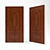 Elegant Carved Wooden Door 3D model small image 1