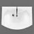 Lotos 531 Washbasin: Elegant and Functional 3D model small image 2