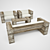 Swiss Chalet Log Furniture Set 3D model small image 2