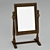Elegant Oak Floor Mirror 3D model small image 1