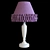Handcrafted Wood Table Lamp 3D model small image 1