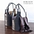 Gunmetal Leather Totes - Set of 2 3D model small image 1