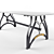 Vintage Industrial Dining Table 3D model small image 1