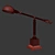 Adjustable Wooden and Metal Swing Arm Lamp 3D model small image 2