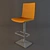 Elegant Mariposa Barstool 3D model small image 1