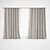 Luxurious Ring-Topped Curtains 3D model small image 1