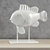 Eterna Ceramic Fish - White, 13x38x37 cm 3D model small image 1