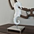 Elegant Porcelain Seahorse Sculpture 3D model small image 1