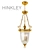 Elegant Cambridge Chandelier in Burnished Brass 3D model small image 1