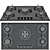 Gunter & Hauer Gas Cooktop S9B - Sleek and Reliable 3D model small image 1