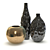 Elegant Trio of Hoff Vases 3D model small image 1