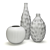 Elegant Trio of Hoff Vases 3D model small image 3