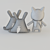 Cuddly Companions for Kids: Cat and Bunnies 3D model small image 2