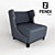 Italian Made Fendi Dorchester Chair 3D model small image 1